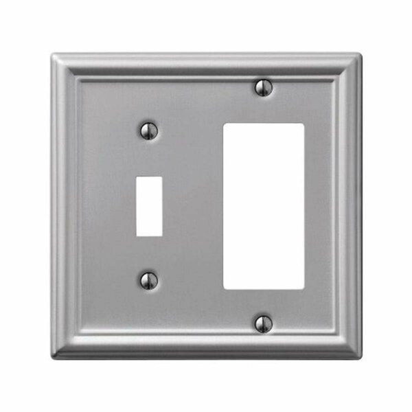 Amerelle Chelsea 1 Toggle & 1 Rocker-GFCI Wall Plate Brushed Nickel 3500998